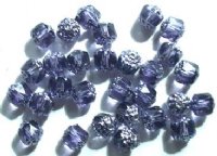 30 8mm Triangle Faceted Alexandrite, Silver Tipped with Coated Ends
